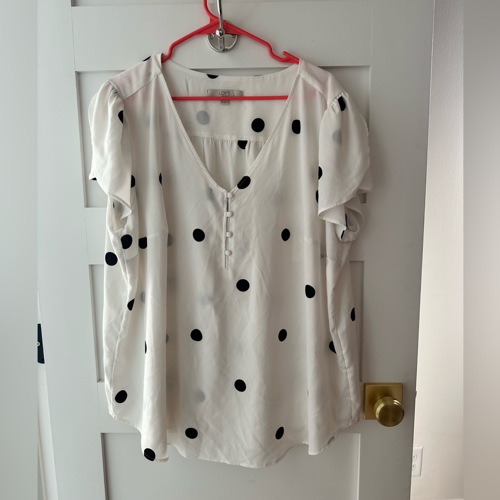 LOFT polka dot blouse